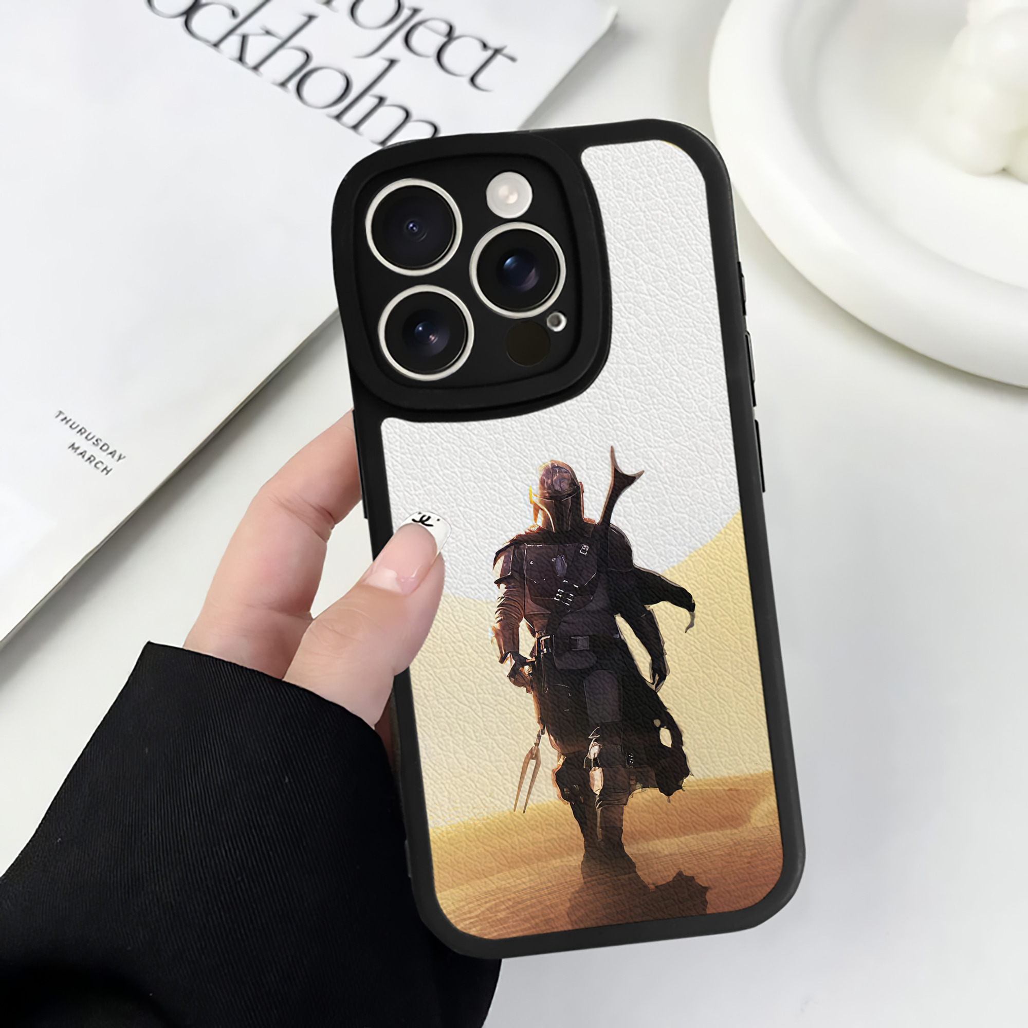 （画像用） スター・ウォーズ Star Wars 【iPhone 16シリーズ対応】シリコンスマホケース（レザー調） 材質：シリコン